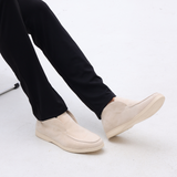Mikołaj | Męskie Zamszowe Loafersy Półwysokie Slip-On