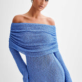 Velina | Przezroczysta sukienka mini off-shoulder