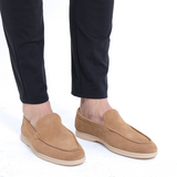 Kacper | Męskie zamszowe mokasyny w stylu vintage