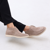 Mikołaj | Męskie Zamszowe Loafersy Półwysokie Slip-On