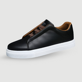 Patryk | Białe męskie sneakersy skórzane o minimalistycznym wykończeniu