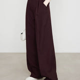 Magdalena | Chino w kolorze Bordeaux z wysokim stanem
