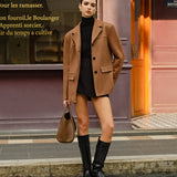 Karolina | Damska marynarka casualowa z miękkiego zamszu