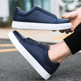 Patryk | Białe męskie sneakersy skórzane o minimalistycznym wykończeniu
