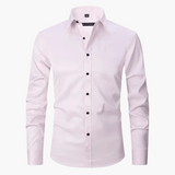 Męska koszula biznesowa Slim Fit – Elegancka koszula z długim rękawem, odporna na zagniecenia, idealna do biura i na co dzień
