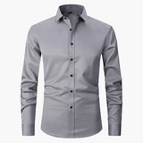 Męska koszula biznesowa Slim Fit – Elegancka koszula z długim rękawem, odporna na zagniecenia, idealna do biura i na co dzień
