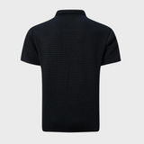 Adrian | Poloshirt męski z wafelowym splotem – nowoczesny i kontrastowy