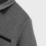 Adrian | Poloshirt męski z wafelowym splotem – nowoczesny i kontrastowy