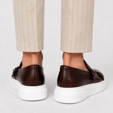 Ireneusz | Męskie Mokasyny Slip-On z Klamrą i Nowoczesną Podeszwą