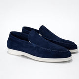 Przemysław | Męskie Zamszowe Mokasyny Slip-On o Lekkiej Konstrukcji