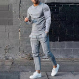 Igor | Męski zestaw casualowy slim fit z T-shirtem i spodniami