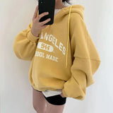 Manon | Oversize bluza z kapturem z nadrukiem w stylu college