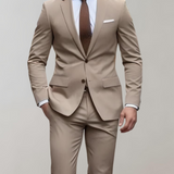Wojciech | 2-częściowy męski zestaw z kołnierzem i eleganckimi spodniami