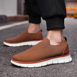 Wacław | Męskie Sneakersy Slip-On z Oddychającą Dzianiną