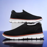 Wacław | Męskie Sneakersy Slip-On z Oddychającą Dzianiną