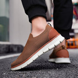 Wacław | Męskie Sneakersy Slip-On z Oddychającą Dzianiną