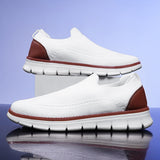 Wacław | Męskie Sneakersy Slip-On z Oddychającą Dzianiną