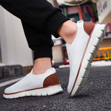 Wacław | Męskie Sneakersy Slip-On z Oddychającą Dzianiną