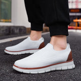 Wacław | Męskie Sneakersy Slip-On z Oddychającą Dzianiną