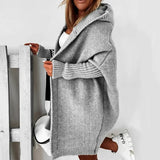 Liwia | Oversize bluza damska z kapturem i zamkiem błyskawicznym