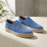 Jarosław | Eleganckie Męskie Espadryle Slip-On z Zamszowym Wykończeniem