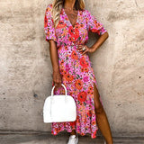 Maravelle | Letnia sukienka maxi w kwiaty