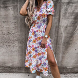 Maravelle | Letnia sukienka maxi w kwiaty