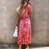 Maravelle | Letnia sukienka maxi w kwiaty