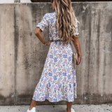 Maravelle | Letnia sukienka maxi w kwiaty