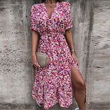 Maravelle | Letnia sukienka maxi w kwiaty