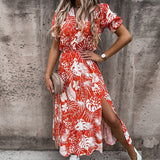 Maravelle | Letnia sukienka maxi w kwiaty