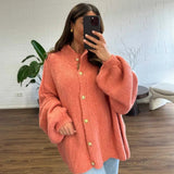 Ludmiła | Oversize kardigan z ozdobnymi guzikami