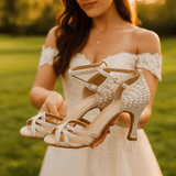 Arlena | Personalizowane Satynowe Buty Taneczne na Obcasie